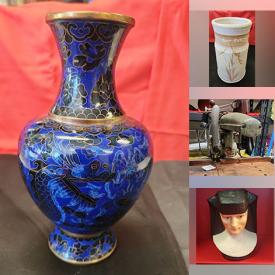 MaxSold Auction: This online auction features vintage Frankoma pottery, air compressor, small kitchen appliances, vintage power tools, cast iron pans, tobacco pipes, Norman Rockwell bells and much more!