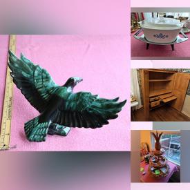 MaxSold Auction: This online auction features studio pottery, collector plates, floor lamps, computer armoire, antique dressers, small kitchen appliances, power tools, brass ashtrays & candlesticks and much more!