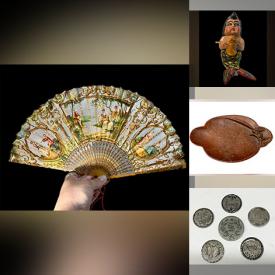 MaxSold Auction: This online auction features antique coins and tokens, fine china, glassware, baseball cards, vintage jewelry, geodes, stamp collections, carved soapstone, antique books, comic books, vinyl records and much more!