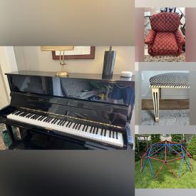 MaxSold Auction: This online auction features saucer tree swing, climbing dome, fireplace glass doors, telescope, sideboard, small kitchen appliances, baseboard heaters, patio stones, camera, upright piano, stamps, exercise equipment and much more!