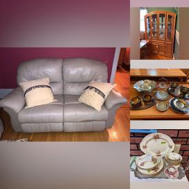 MaxSold Auction: This online auction features Power Recliner And Cushion, Floor Lamp, Vtg CRT Tubes, Glass Vases, Ottoman, Planters, Cage, Crocks, Vases, Fireplace Tools, Screen, Speakers, Rocking Ottoman, Leather Recliner, Reclining Loveseat, Star Finder And Drafting Kit, Chisels And Xacto Set, Rotary Tool, Soldering Iron Plus, Light And Waste Basket, Micrometer And Extender Kit, Micrometer and Timing Gauge and much more!