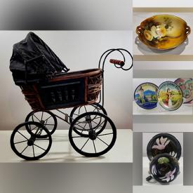 MaxSold Auction: This online auction features vintage carriages, teacup/saucer sets, vinyl records, decanter set, costume jewelry, art glass, new beauty supplies, Spode blue tower plates, puzzles, Karen Kingsbury books and much more!