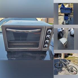 MaxSold Auction: This online auction features strollers, chairs, microwave oven, bikes and more!