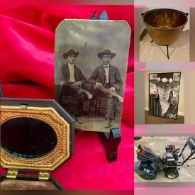 MaxSold Auction: This online auction features antique copperware, sterling silver, furniture such as Swaim Furniture coffee table, antique washstand, dining table with chairs, and trestle table, Ross women’s bicycle, area rugs, hardware, camping gear, Yamaha stereo, lamps and much more!