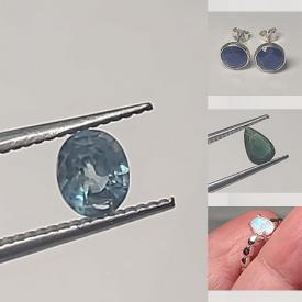 MaxSold Auction: This online auction features loose gemstones such as sapphires, garnets, aquamarine, apatite, topaz, quartz, and silver earrings, topaz ring and much more!
