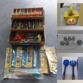 MaxSold Auction: This online auction features freshwater fishing gear, saltwater fishing gear, power tools, framed art, kitchenware, flags, Canadian currency, books, vintage board games and much more!