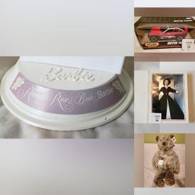 MaxSold Auction: This online auction features Gund teddy bears, Barbie dolls, die cast car toys, Star Wars figures, Madame Alexander dolls, Disney figures, prints, comics, poker chips and much more!