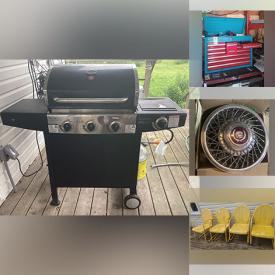 MaxSold Auction: This online auction features hand and power tools, tires, hubcaps, dishware, hardware, LP records, office supplies, light fixtures, auto accessories, patio furniture, Tera BBQ, concrete benches, fountains and much more!