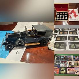 MaxSold Auction: This online auction features Canadian Royal Mint coins, vintage Chinese stamps, die-cast cars, DVDs, sterling silver jewelry, stationery, baseball trading cards, vintage clay decor, LPs, clothing, lamps and much more!