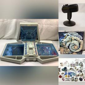 MaxSold Auction: This online auction features a vintage Star Wars game, Swarovski crystals and jewelry parts, sunglasses, records, Joby Grip telepod, stamps, iQ3 gimbal stabilizer, Swissmar salt and pepper mill, Bissell vacuum, Bushnell binoculars, books, tempera paint, Hoppe’s cleaning kit, Playmobil toys, brain teasers, fidget cubes, warehouse markers, Jac-Pac regulator kit, Wii games, Thronmax USB microphone and much more!