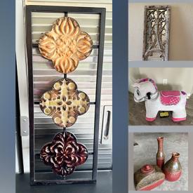 MaxSold Auction: This online auction features  metal wall decor, Capodimonte figurines, decorative pillows, electric pony, area rug, candle holders, treadmill, and much more!!