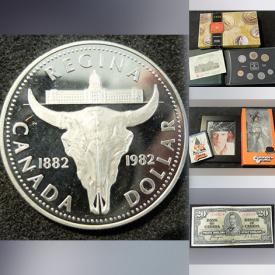 MaxSold Auction: This online auction features world coins, uncirculated coin sets, banknotes, silverware, collector spoons, sterling silver chains, and much more!!