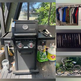 MaxSold Auction: This online auction features wicker patio furniture, BBQ grill, pet products, bike, outerwear, hockey equipment, sports equipment, pen sets, backpacks, Elevate clothing, drones, office chairs, small kitchen appliances, board games, TVs, electric fireplace, sofa bed, shelving, bar table & chairs and much more!