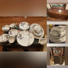 MaxSold Auction: This online auction features sewing machine, washer, dryer, antique radio, steins, microscope, lamps, power tools, air compressor, vintage ashtrays, teacup/saucer sets, Japanese Pachinko game, TV and much more!