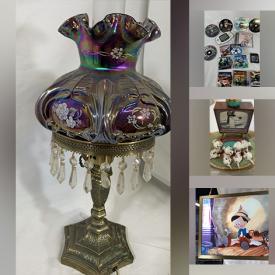 MaxSold Auction: This online auction features Frederick Remington framed art, MLB memorabilia, Fenton glass lamp, head vase, Disney collectibles, costume jewelry, stamps, comics, vintage Tiffany-style stained glass lamp, garden planters & statues, chimeneas, patio furniture and much more!