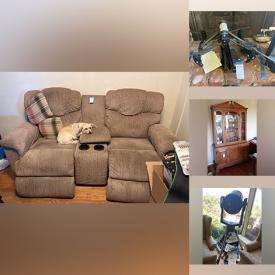 MaxSold Auction: This online auction features furniture such as a china cabinet, matching end tables, MCM dresser, shelving units, child’s rocking chair, sofa and others, bronze and pewter decor, vintage iron bells, electronics, DJI Inspire 1 drone, Mead telescope, kitchenware, small kitchen appliances, Delftware, china, travel souvenirs, hamster items, cameras, vintage books, Dodger memorabilia, electronics, washer and dryer, antique barometer, wall art, vintage fans, Lenox and much more!