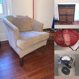 MaxSold Auction: This online auction features furniture such as side tables, MCM chair, coffee tables, cabinets and dressers, lamps, home decor, kitchenware, Weber BBQ, camping gear and much more!