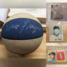 MaxSold Auction: This online auction features sports collectibles, sports apparel, sports trading cards, vintage college tumblers, sports books, non-sports trading cards, and much more!!