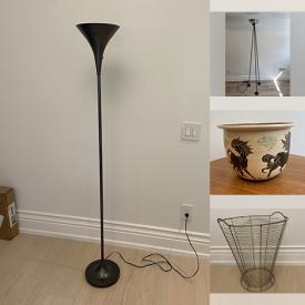 MaxSold Auction: This online auction features MCM torchiere floor lamps, stools, Bauhaus Kurt Kranz original serigraph, vintage trays, West German ashtray, and much, much, more!!