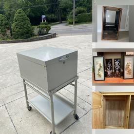 MaxSold Auction: This online auction includes wall art, crystal dishware, antique piano, furniture such as mahogany side tables, armchairs, rosewood dining table, audio cabinets, shelving units, and dressers, new Hamilton Beach grill, stereo speakers, exercise equipment, new bidet toilet seat, new folding chairs, area rugs and much more!