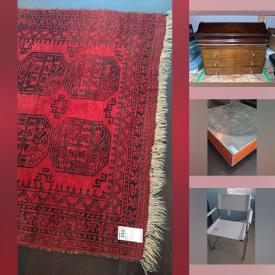MaxSold Auction: This online auction features original signed art, area rugs, collector spoons, furniture such as sofa recliner, office desk, bookcases, and dressers, office supplies, DVDs, books, LP records, CDs, vintage toys, tools, automotive accessories, costume jewelry and much more!