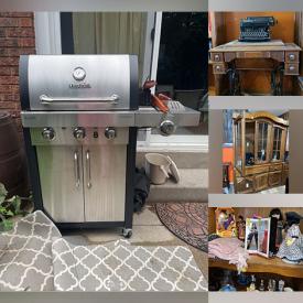 MaxSold Auction: This online auction includes furniture such as bookcases, vintage dining chairs, extendable table, vintage dressers, china cabinets, demilune table, bar stools, media stand, patio set and others, winter tires, Workmate bench, sliding table saw, tools, china, crocks, clothing, garden tools, BBQ grill, bricks, Chinese hairpins, Geisha figures, Lladro, books, Remington typewriter, electronics, vinyl records, Hummels, Christmas tree and much more!