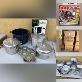 MaxSold Auction: This online auction features Serving Ware And Home Decor, Kitchen Utensils, Vintage Glass Ceiling Light Fixture, Wood Decor, Woks Pots, Vintage Tennis And Badminton Rackets, Garden Hoses And Sprinkler, Char Broil Gas Grill, Craftsman Gas Mower, Luggage Set and much more!