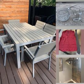 MaxSold Auction: This online auction includes framed art, mid century pottery, IKEA chairs, lighting, kitchenware, books, home decor, patio set, outdoor partition, metal gazebo, antique hardware, throw cushions, clothing, Lego, computer accessories and more!