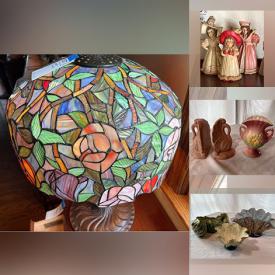 MaxSold Auction: This online auction features Muad Humphrey figurines, Fenton glass, Hedi Shoop ceramics, angel figurines, head vases, vintage furniture, stained glass lamp, collector plates, vintage ashtrays, Disney collectibles, vinyl records, antique sewing machine, thimbles and much more!