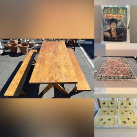 MaxSold Auction: This online auction features hardwood picnic table, fishing gear, stained glass, kitchenware, wool rugs, signed paintings, sculptures, Panasonic microwave oven and much more!