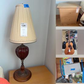 MaxSold Auction: This online auction includes Sohmer piano, drum machine, electronic keyboards,  Yamaha guitars, furniture such as nightstands, entertainment center, and leather chair, lamps, board games, power tools, DVD player, art supplies, and much more!