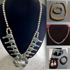 MaxSold Auction: This online auction features Navajo squash blossom necklace, vintage jewelry, vintage Givenchy earrings, amethyst necklace, and much more!!