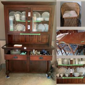 MaxSold Auction: This online auction includes furniture such as a boho rattan armchair, dressers, ottoman, captain’s bed, wood dresser, rocking chair, sofa, folding chair, buffet, shelving units and others, garden supplies, shop vac, tools, kitchenware, small kitchen appliances, Blue Diamond china, palm tree decor, Pendelfin figurines, wall art, lamps, jewelry, metal flower decor and more!