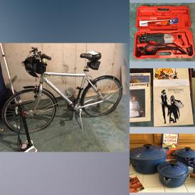 MaxSold Auction: This online auction features power & hand tools, snowshoes, small kitchen appliances, yard tools, Le Creuset cookware, office supplies, pressure washer, drafting tools, printers, TVs, vinyl records, camping gear, coins, bike, and much more!!!