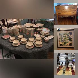 MaxSold Auction: This online auction includes NIB Waterford crystalware, handmade pottery, table lamps, framed artwork, Professional KitchenAid appliances, geode and fossil collections, cookware, CDs, books, DVDs, office supplies, handbags, women’s footwear, Corningware, gardening supplies, furniture such as Scandinavian style wooden table with chairs, antique chairs, antique dresser and 18th century marble topped stands, Sharp sound system, home decor and much more!