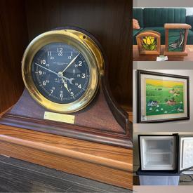 MaxSold Auction: This online auction includes NWT men’s clothing, vintage glassware, antique ship’s bell clock, stained glass, framed artwork, food storage, outdoor dog house, small kitchen appliances and more!