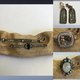 MaxSold Auction: This online auction includes jewelry such as necklaces, Marquis cut ring and other rings, brooches, bracelets, pendants, handpainted jewelry pieces, Disney watch and more!