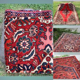 MaxSold Auction: This online auction includes rugs such as a Kashan rug, Hamedan, Zanjan, Turkmen, Bakhtiar and more!