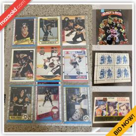 MaxSold Auction: This online auction features sports trading cards, vintage magazines, comics, stamps, vintage hockey photos, movie posters, art glass, vinyl records, teacup/saucer sets, PEZ dispensers, vintage bottles, bottle cap collection, playbills, and much, much, more!!