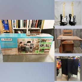 MaxSold Auction: This online auction includes a retail display pegboard, Kidkraft Garden Gourmet kitchen, new makeup, Tasco binoculars, gimbal stabilizer, Swissmar electric fondue set, vintage Polaroid land camera, Japanese china porcelain plate, board games, kitchenware, Canson watercolor paper, calligraphy set, Koi watercolors and other art supplies, sunglasses, Sammons bed sensor pad, carabiners, Harmonix Guitar Hero Stratocasters, vintage chairs, school desk chair, retro video games, vinyl records and much more!