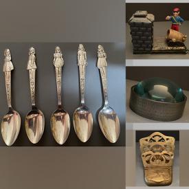 MaxSold Auction: This online auction features sterling silver, collector spoons, stone eggs, cloisonné, Judaica figurines, Wedgwood Jasperware, RMC memorabilia, cinnabar, and much, much, more!!