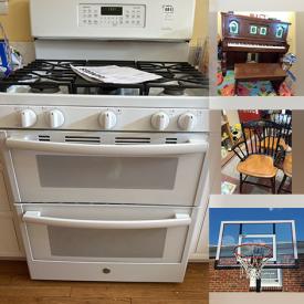 MaxSold Auction: This online auction includes signed sports memorabilia, GE gas range, Samsung refrigerator, player piano, pool table, furniture such as roll top desk, vintage Pennsylvania House hutch, and vintage chairs, area rugs, Lego, costume jewelry, framed art, kitchenware, vintage toys, and much more!