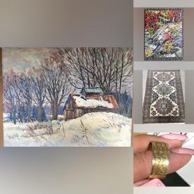 MaxSold Auction: This online auction features Bruce Sherman oil paintings, tea cart, area rugs, Willow Tree figurines, costume jewelry, small kitchen appliances, treadmill, gold ring, women’s clothes & shoes,  sofa bed, decorative plates, day cot, crocks, and much, much, more!!