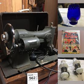 MaxSold Auction: This online auction features vintage sewing machine, table lamps, vintage bottles, DVDs, Haviland Limoges set, vintage trains, toys, comics, Longaberger bakeware, Boyd’s bears, milk glass, copper jello molds, costume jewelry, toys, printer, and much more!!