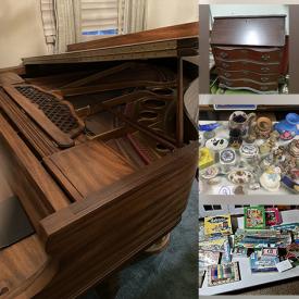 MaxSold Auction: This online auction features stereo components, hardcover books, sewing machines & notions, Star Wars collectibles, vintage children’s books, comics, acoustic guitars, puzzles, board games, vintage toys, costume jewelry, vinyl records, antique secretary desk, bookcases, DVDs, grand piano, and much more!!!