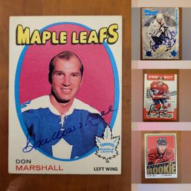 MaxSold Auction: This online auction includes trading cards featuring  Carey Price, Jamie Mcginn, Ab McDonald, Jean Ratelle, Gastin Gingras, Carol Vadnais, Michael Grabner, Steve Lamer, Ryan Ellis, Doug Favell, Felix Potvin, Marcel Pronovost, Dave Keon, Luke Richardson, Brad Marsh, Rick Wamsley, Don Marshall, Alex Pietrangelo and many many more!