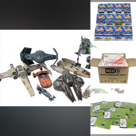 MaxSold Auction: This online auction includes a modern vanity light, College Engineering books, DVDs, vintage Star Wars toy vehicles, Hot Wheels cars, woven bags, MacMillan physics encyclopedia, face masks, nitrile gloves, KN95 masks and more!