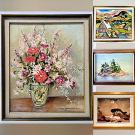 MaxSold Auction: This online auction includes art such as original oil on canvas paintings, original acrylic paintings, mixed media watercolour and oil paintings, and more!