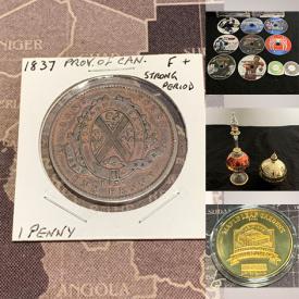 MaxSold Auction: This online auction features coins, toys, Christmas villages, cameras, video games, perfume bottles, collector spoons, sports trading cards, sports collectibles, guitar, art glass, nesting dolls, banknotes, games, and much, much, more!!