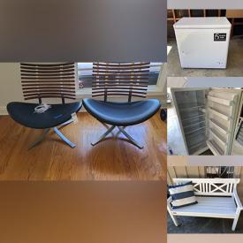 MaxSold Auction: This online auction features furniture such as Fritz Hansen Identical Chairs, Fritz Hansen Identical Chairs with armrests, Dresser, Fabric Club Chair, Wheeled Serving Tray, Metal Table and much more. It also includes Kenwood mixer, Toaster And Coffee Pot, Refrigerator, Weber Grill and much more.